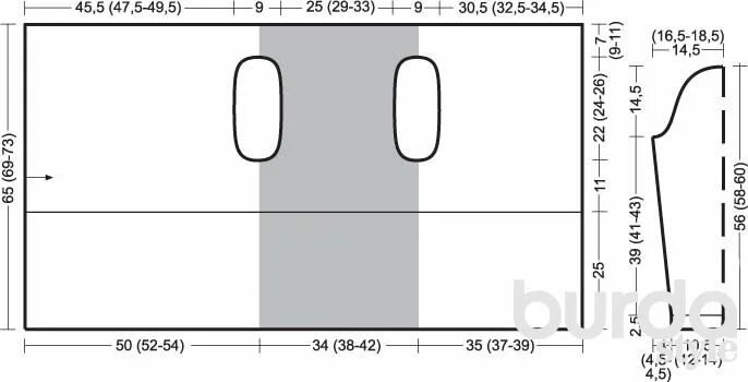 Плед с рукавами выкройка своими руками Накидка с рукавами - схема вязания спицами. Вяжем Накидки на Verena.ru Вязание, 