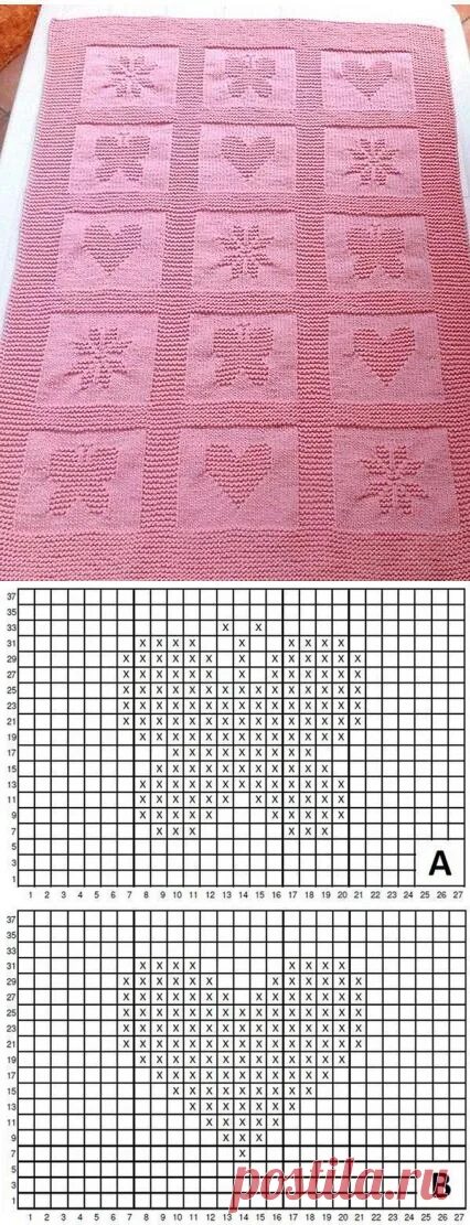 Плед спицами со схемами красивые Детский плед спицами: схема, описание, полезные советы вязание Постила