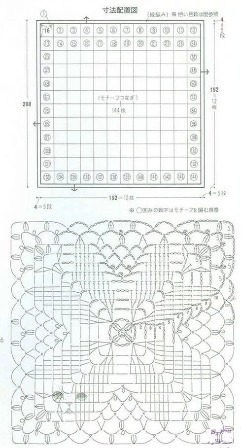 Плед связанный крючком схемы Покрывало из мотивов крючком Схемы вязаных крючком квадратов, Вязаная крючком ск