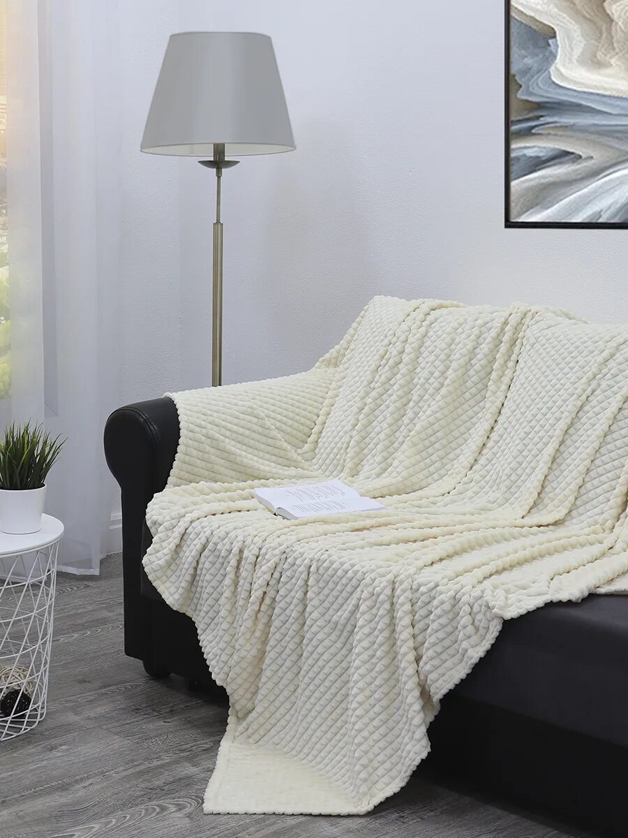 Плед в интерьере гостиной Плед 220х200 см, Фланель - купить в интернет-магазине OZON с доставкой по России