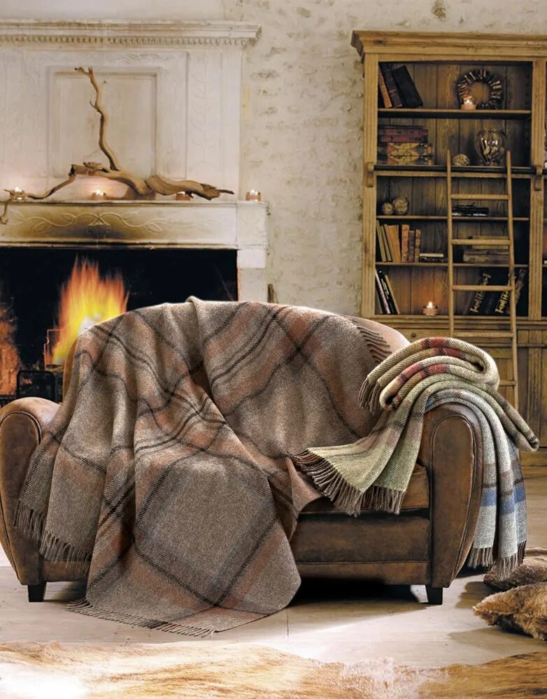 Плед в интерьере гостиной Плед 130х180 Marzotto Norvegia 1090 купить по выгодной цене в интернет-магазине 