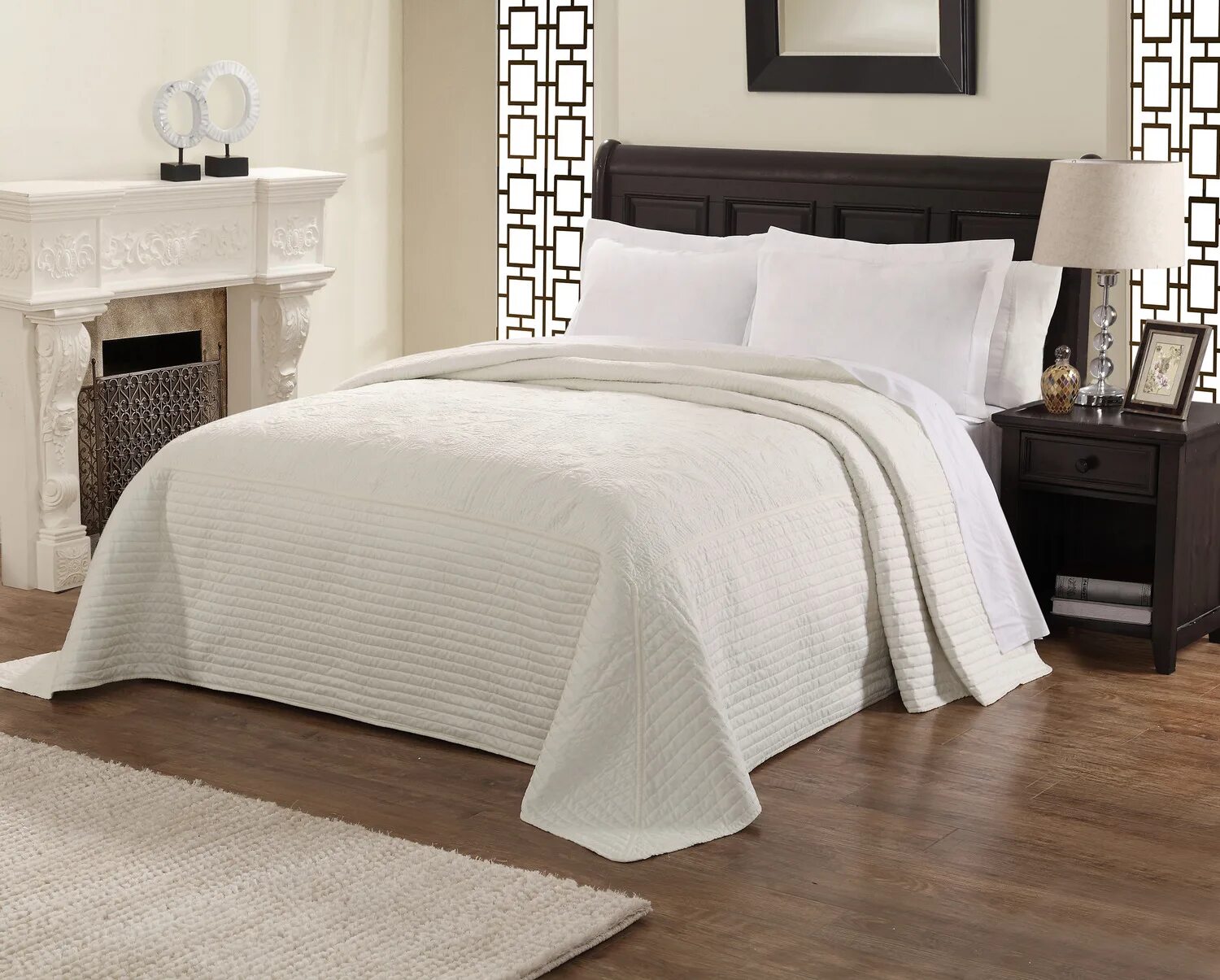 Плед в спальню фото Белый плед на кровать