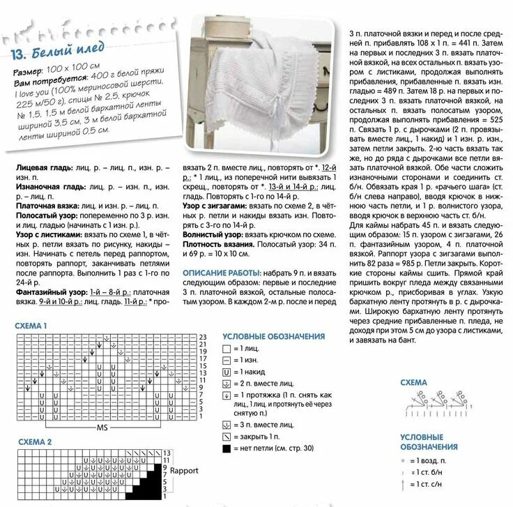 Плед вязаный спицами со схемами Для новичков: как связать плед спицами правильно Схемы и описания