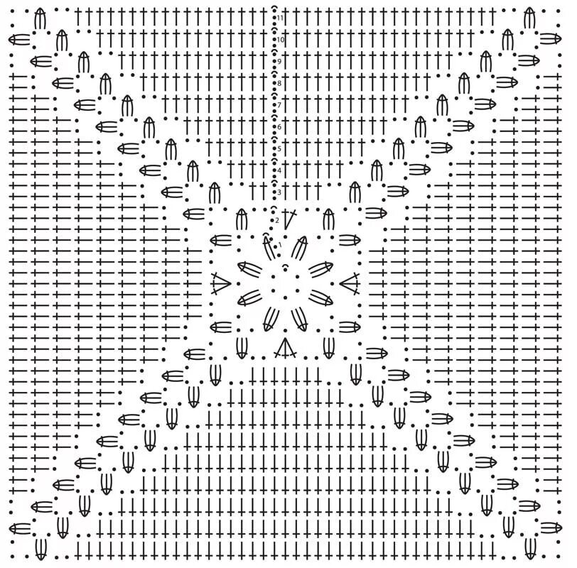 Плед вязать крючком схема Плед с цветными квадратами крючком Схемы вязания крючком, Вязаные крючком блоки 