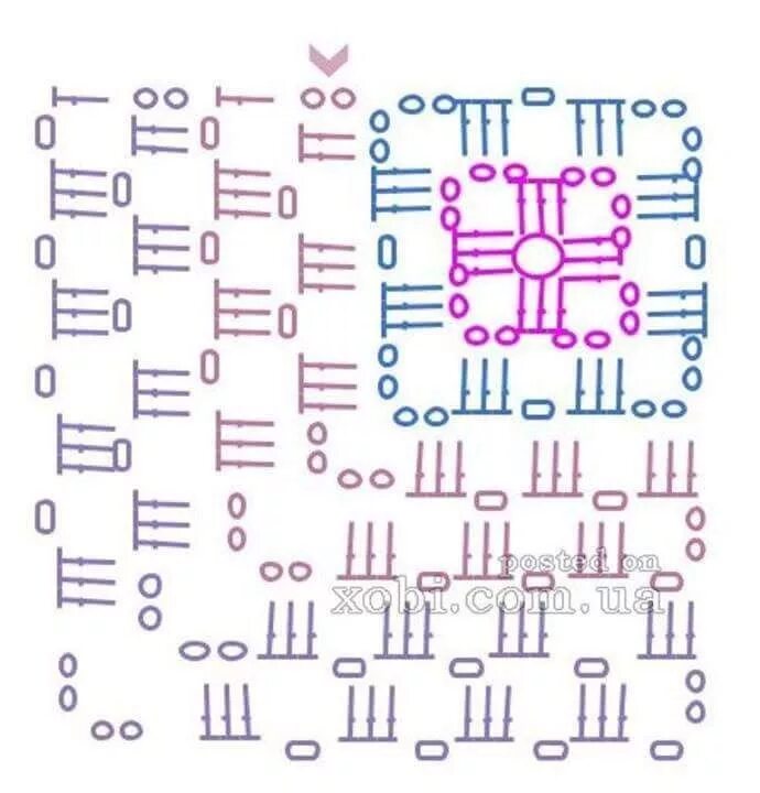 Пледы 3д крючком со схемами Colcha em Crochê Colorida com Gráficos e Esquema de Montagem Crochet square patt