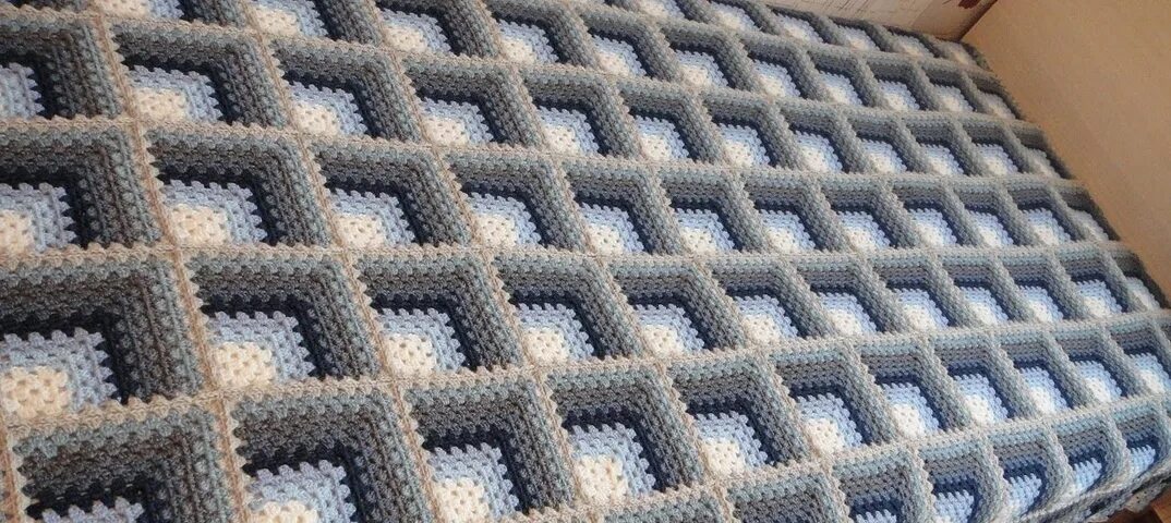 Пледы 3д крючком со схемами Плед 3D крючком. Часть 1 Бабушкин квадрат 2023 Оксана Смирнова ВКонтакте