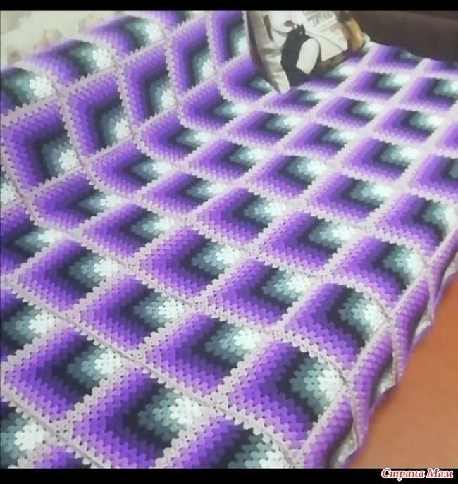Пледы 3д связанные крючком схемы Рукоделие Афганские вязаные крючком узоры, Коврик крючком, Тунисское вязание крю