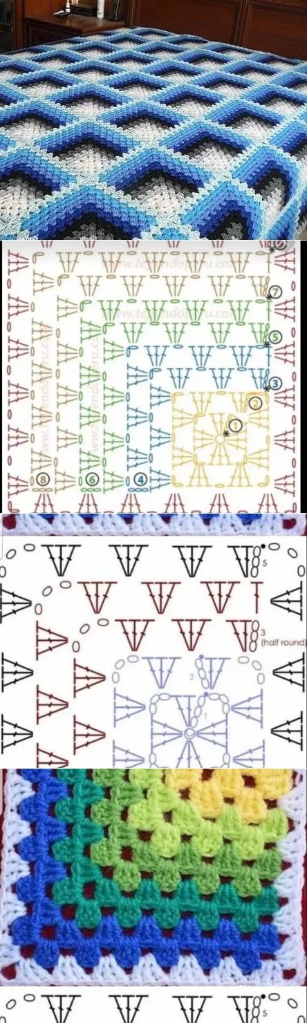 Пледы 3д связанные крючком схемы Как связать покрывало с 3Д эффектом: инструкция и схемы sm-news.ru вяжи.ру Пости