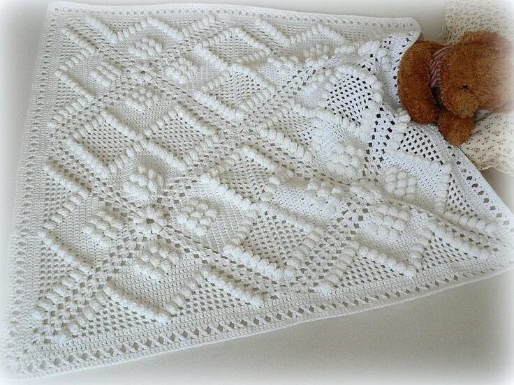 Пледы для новорожденных схемы фото Dětská deka na kočárek ♥ / Zboží prodejce fialozdeni Fler.cz Mantas de ganchillo
