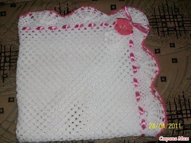 Пледы для новорожденных схемы фото Пледик крючком - Вязание - Страна Мам