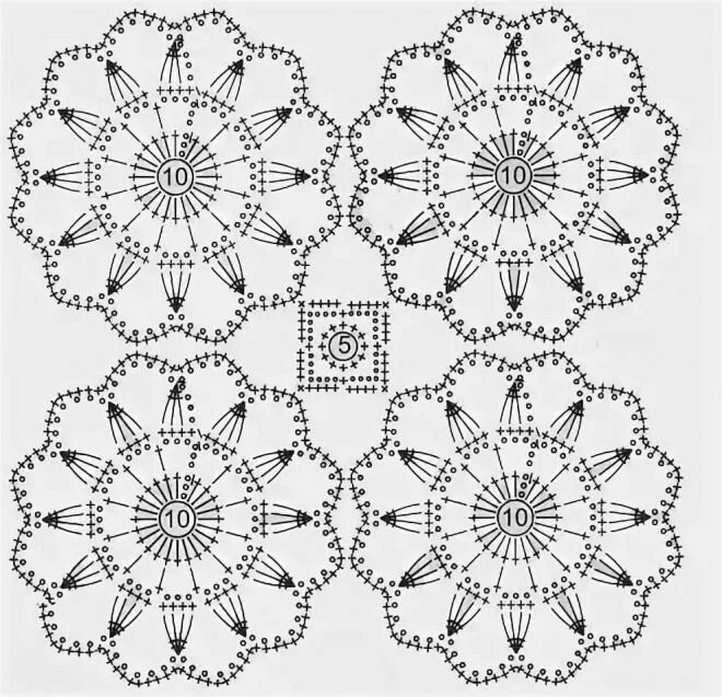 Пледы круглыми мотивами крючком со схемами МОТИВЫ. Вязание крючком покрывало узор, Вязаная крючком скатерть, Узоры для связ