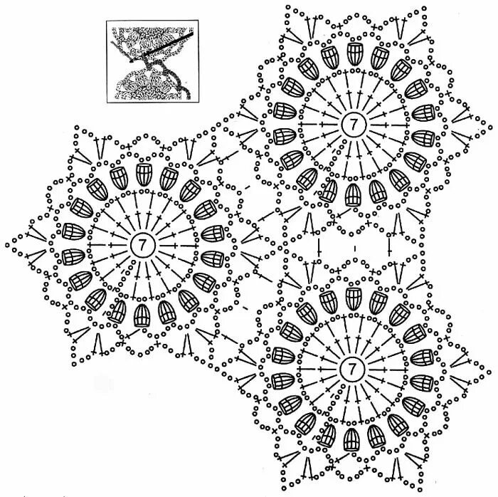 Пледы круглыми мотивами крючком со схемами схема вязания кофточки Crochet blanket diagram, Crochet diagram, Crochet hexagon