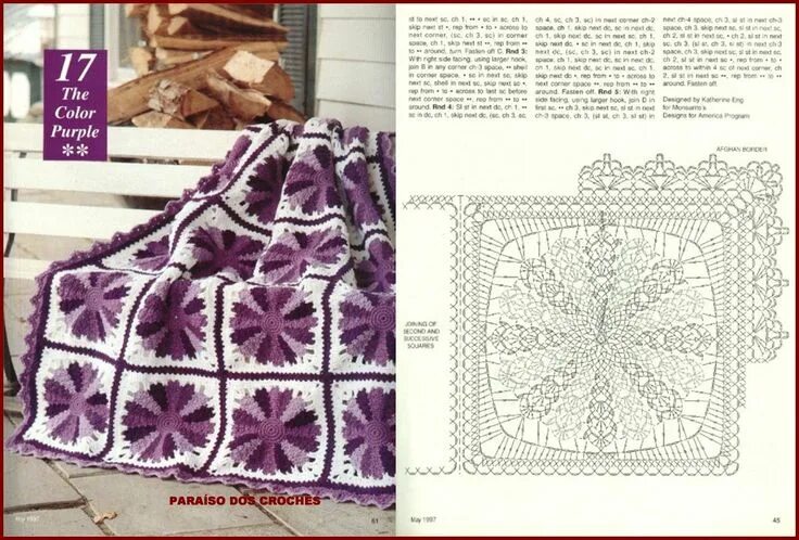 Пледы крючком фото схемы PARAÍSO DOS CROCHÊS Вязаное одеяло, Вязаное покрывало, Одеяло