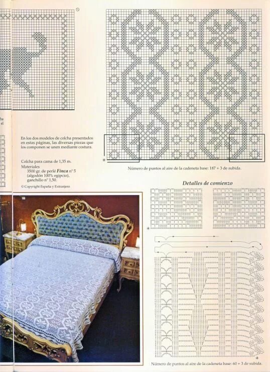 Пледы покрывало крючком схемы � � � � #25 - Muestras y Motivos Seleccion 25 Colchas - tymannost Схемы вязания 