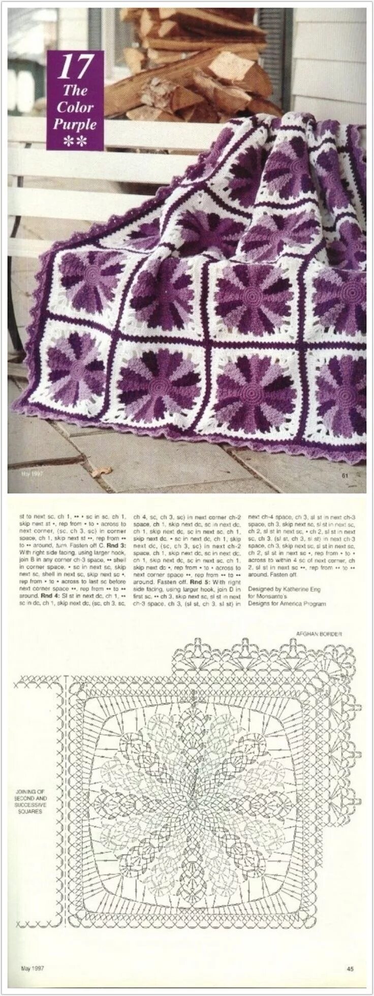 Пледы схемы и описание фото Российский Сервис Онлайн-Дневников Афганские вязаные крючком узоры, Связанное кр