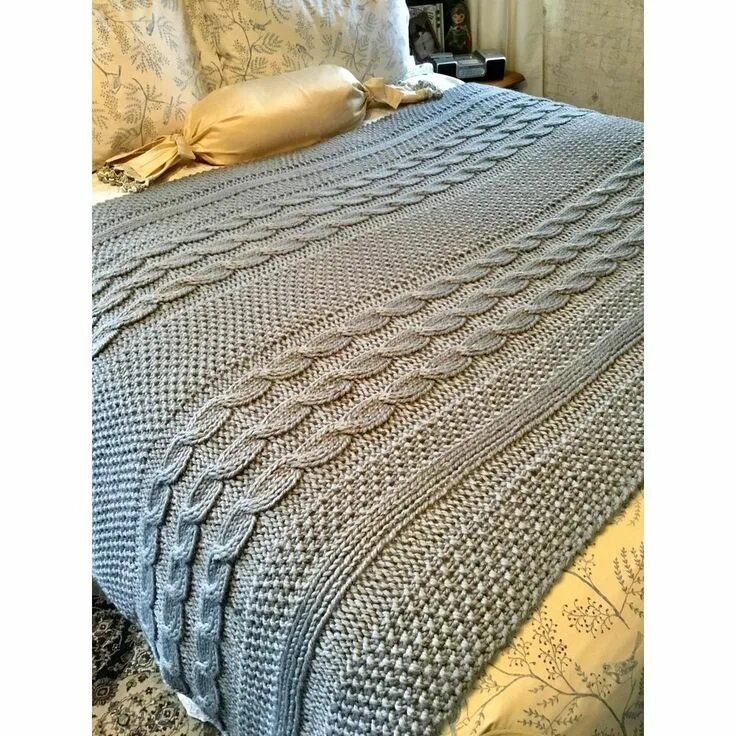 Пледы спицами схемы фото Woodland Warmth Blanket Knitting pattern by MaDonna Marie Blanket knitting patte