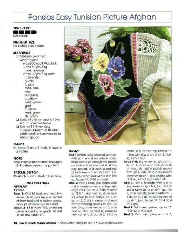 Пледы тунисским вязанием крючком со схемами Gallery.ru / Фото #109 - Пледы, покрывала и наволочки.Спицами и крючком. - Vifsl