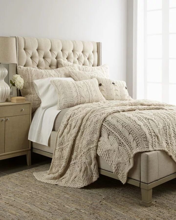 Пледы в интерьере фото Amity Home Micah Cable-Knit Bedding - ShopStyle Amity home, Home bedroom, Bedroo