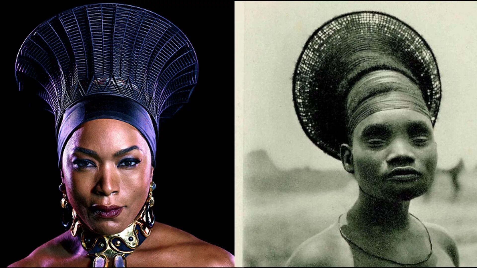 Племя мангбету удлинение черепа фото Angela Basset Hat in Black Panther Inspired by Mangbetu Women in Congo. Angela B