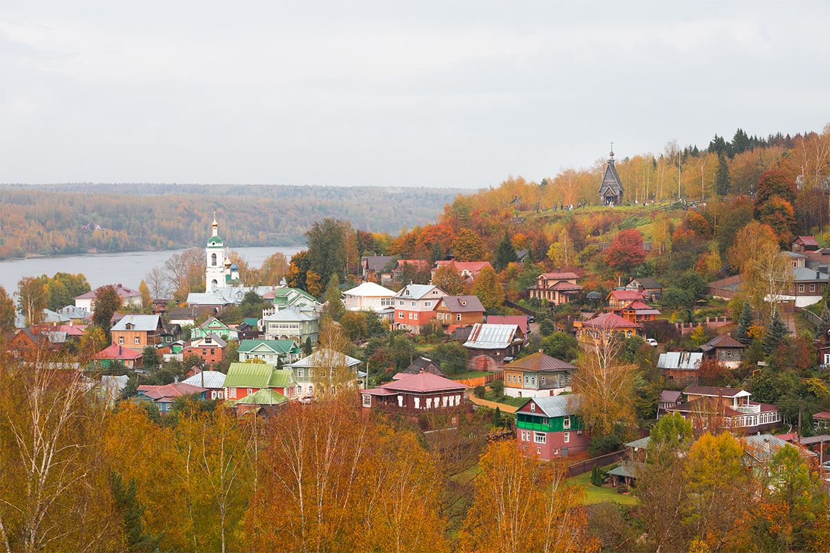 Плес осенью фото Осенний Плёс. Фотограф Чудинин Дмитрий