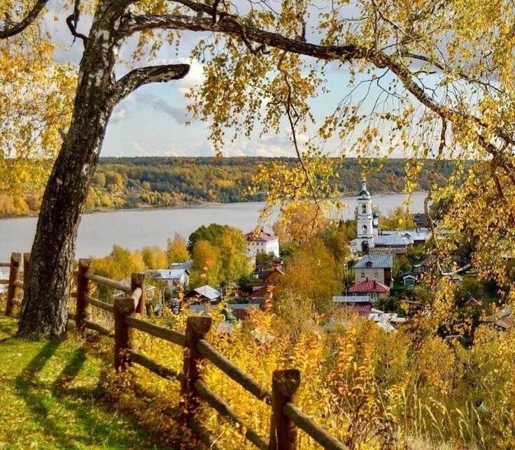 Плес осенью фото Пин от пользователя diadiburya на доске Быстрое сохранение Осенний пейзаж, Пейза
