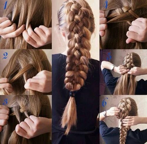 Плести пошаговой инструкцией косы фото 5, trenza, and a image Hair wrap, Hair styles, Beauty