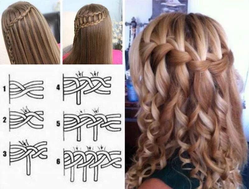 Плести пошаговой инструкцией косы фото DIY Stylish Waterfall Braid Hairstyle iCreativeIdeas.com Waterfall braid hairsty