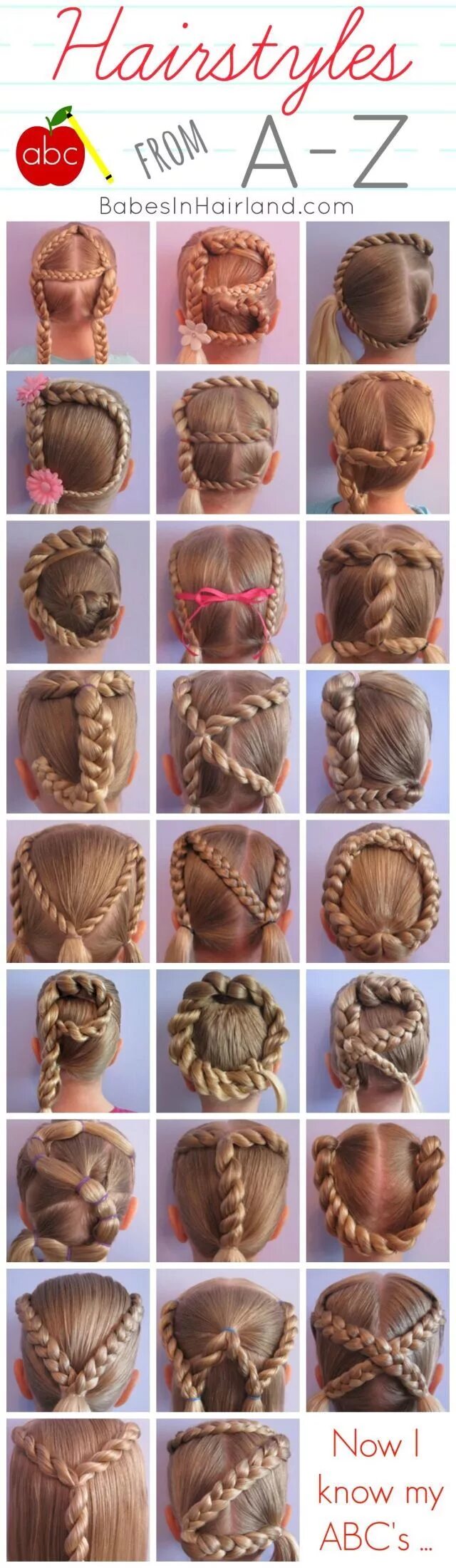 Плетем красивые прически This Creative Mom Braided Her Daughter's Hair In Every Letter of the Alphabet Fr