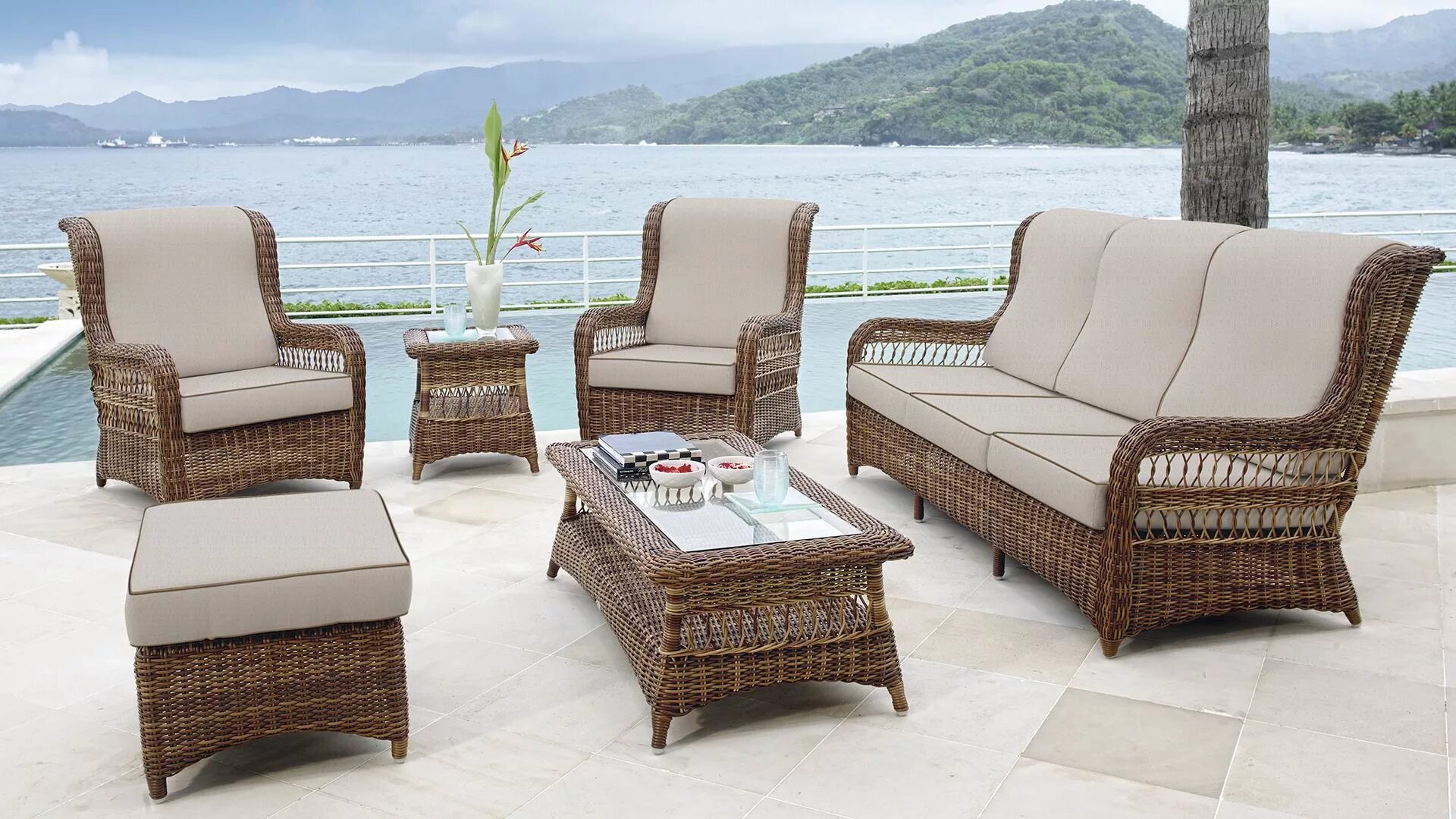 Плетеная мебель фото Плетеная мебель "EBONY" set 3 Skylinedesign Brafabrika