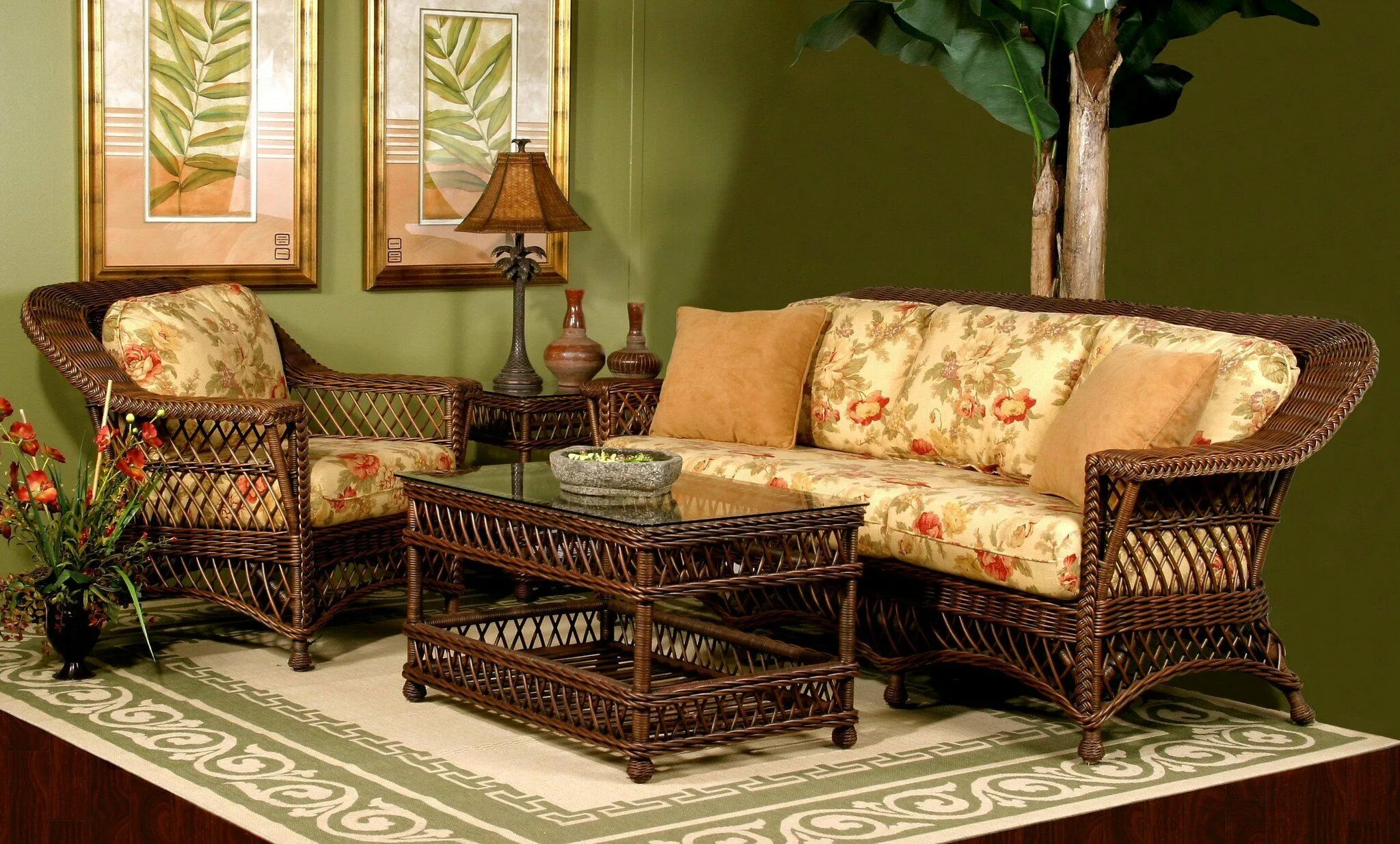 Плетеная мебель интерьер Spice Islands Bar Harbor Sofa Brownwash Indoor wicker furniture, Wicker living r