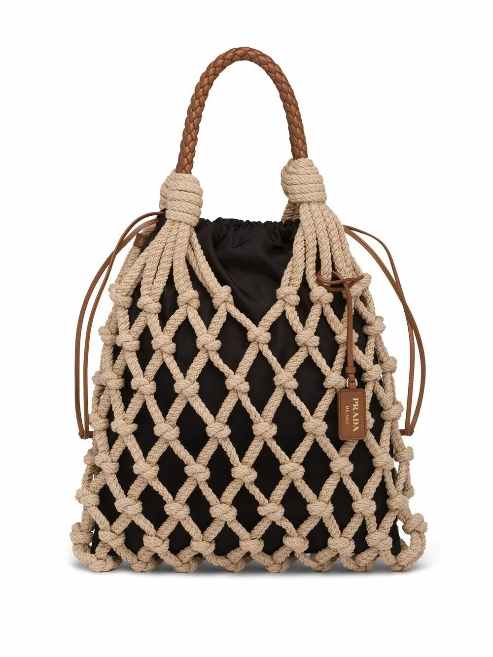 Плетеная сумка фото Prada knotted cord tote bag - NEUTRALS Macrame bag, Tote bag design, Bag trends