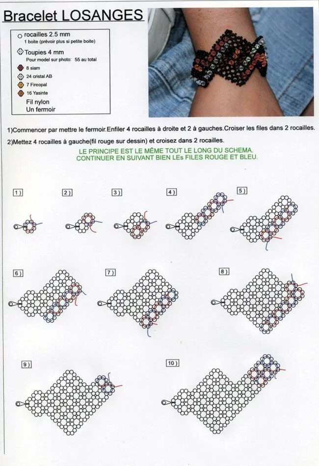 Плетение бисером браслеты схемы для начинающих фото DIAMOND Bracelet #diamondbracelets Bracelets Perfection Beaded bracelet patterns
