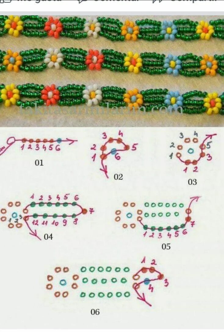 Плетение бисером для начинающих схемы фото Пин на доске pulseras Руководства по бисероплетению, Образцы украшений из бисера