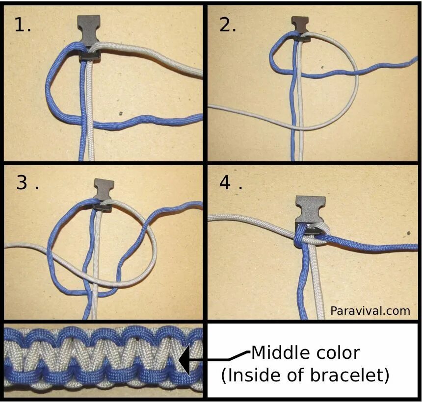 Плетение из паракорда своими руками схемы How to Make a Two Color Survival Bracelet Paracord bracelet diy, Survival bracel