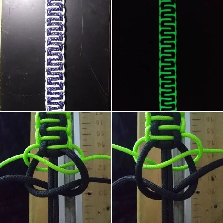 Плетение из паракорда своими руками схемы Not sure the name of this, but here is how it's done. Its a Cobra weaved into a 