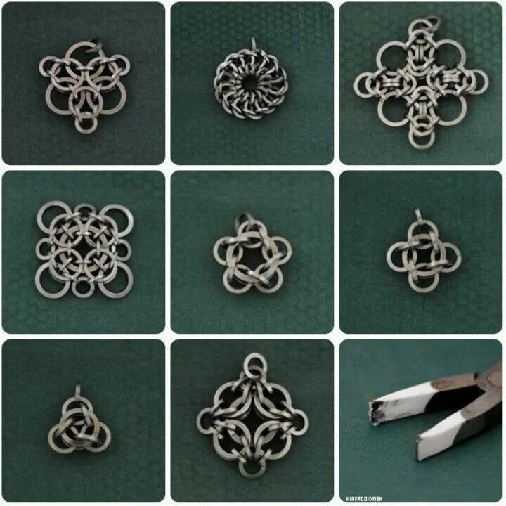 Плетение из проволоки своими руками схемы Chainmaille Трикотажные цепочки, Ювелирные изделия своими руками, Плетеные кольц