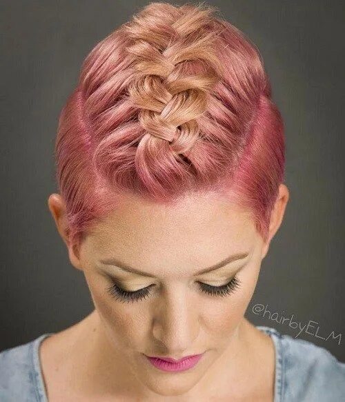 Плетение кос на короткие волосы фото 40 Gorgeous Braided Hairstyles for Short Hair Плетение коротких волос, Плетение 