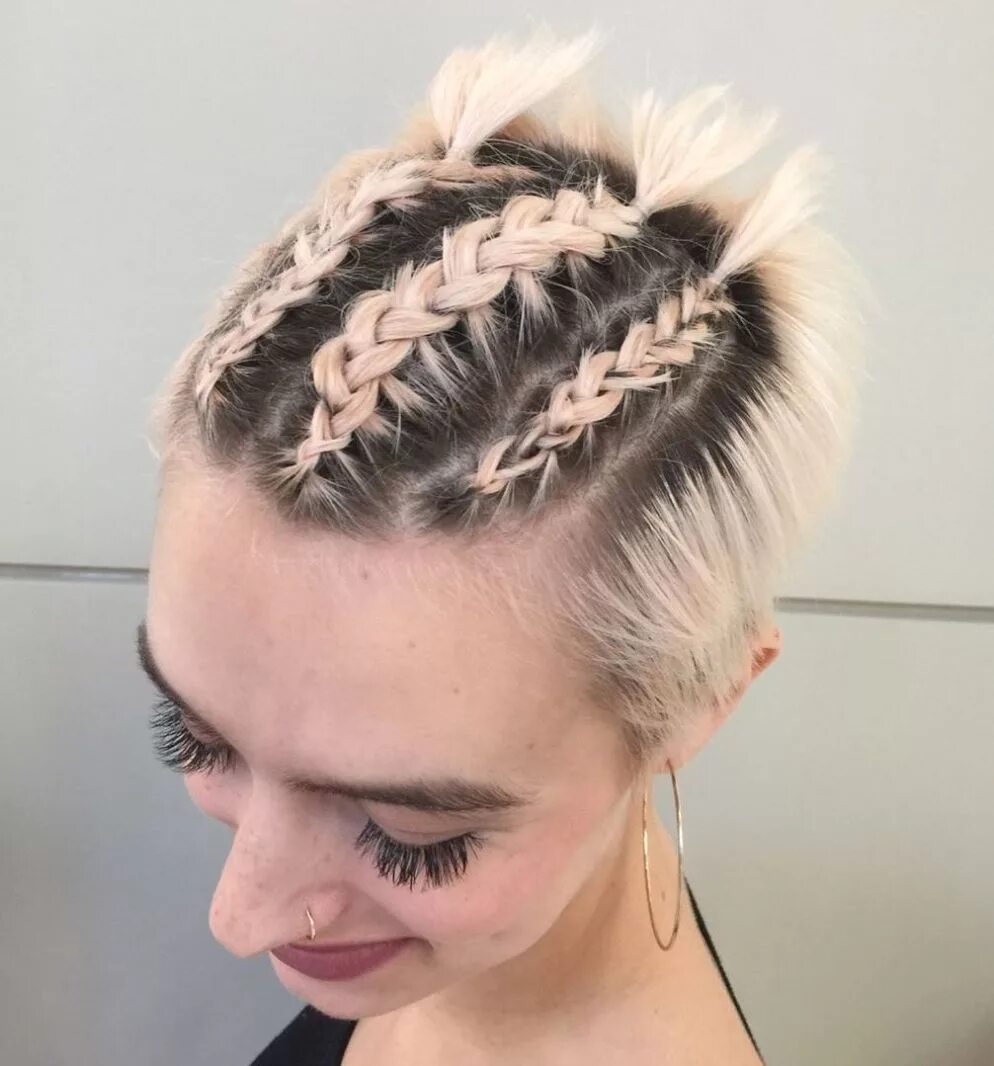 Плетение кос на короткие волосы фото 40 Gorgeous Braided Hairstyles for Short Hair - Tutorials and Inspiration Short 