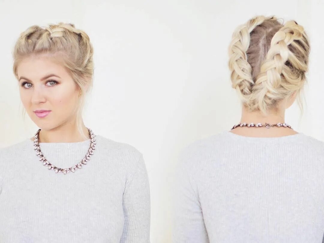 Плетение кос на короткие волосы фото Milana Milabu on Instagram: "Love this braided style. Check out my tutorial on m