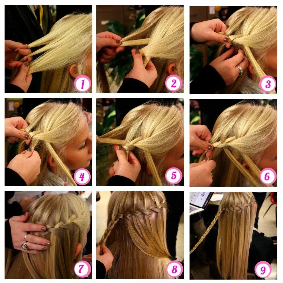 Плетение кос пошаговая инструкция фото классическая Geflochtene frisuren, Frisuren, Flechtfrisuren