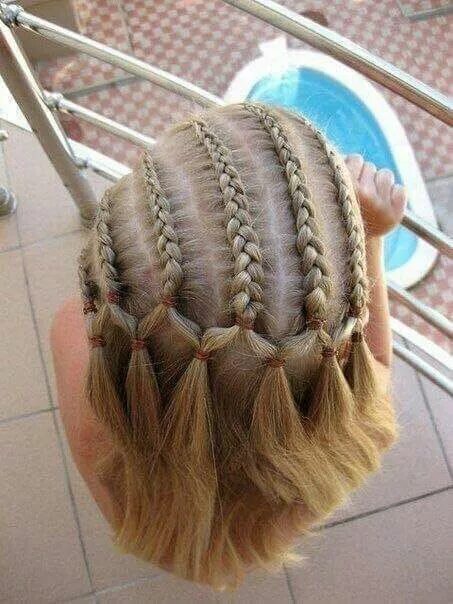 Плетение косичек на короткие волосы фото Pin by Ирина on Saç Modelleri Hair styles, Toddler hair, Baby girl hair