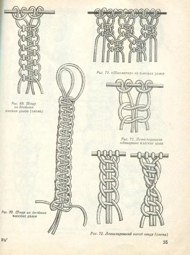 Плетение макраме своими руками схемы Федотова в а , федотов в и макраме 1990 Macrame patterns, Macrame bracelet tutor