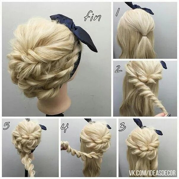 Плетение на средние волосы фото пошагово Pin by Tatyana Chernysheva on Прически Hair tutorial, Long hair styles, Hairstyl