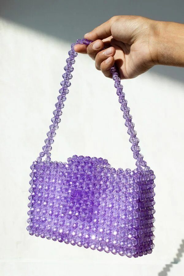 Плетение сумочек из бусин Susanna Chow Erin Beaded Bag - Orchid on Garmentory Beaded bags, Beaded handbag,
