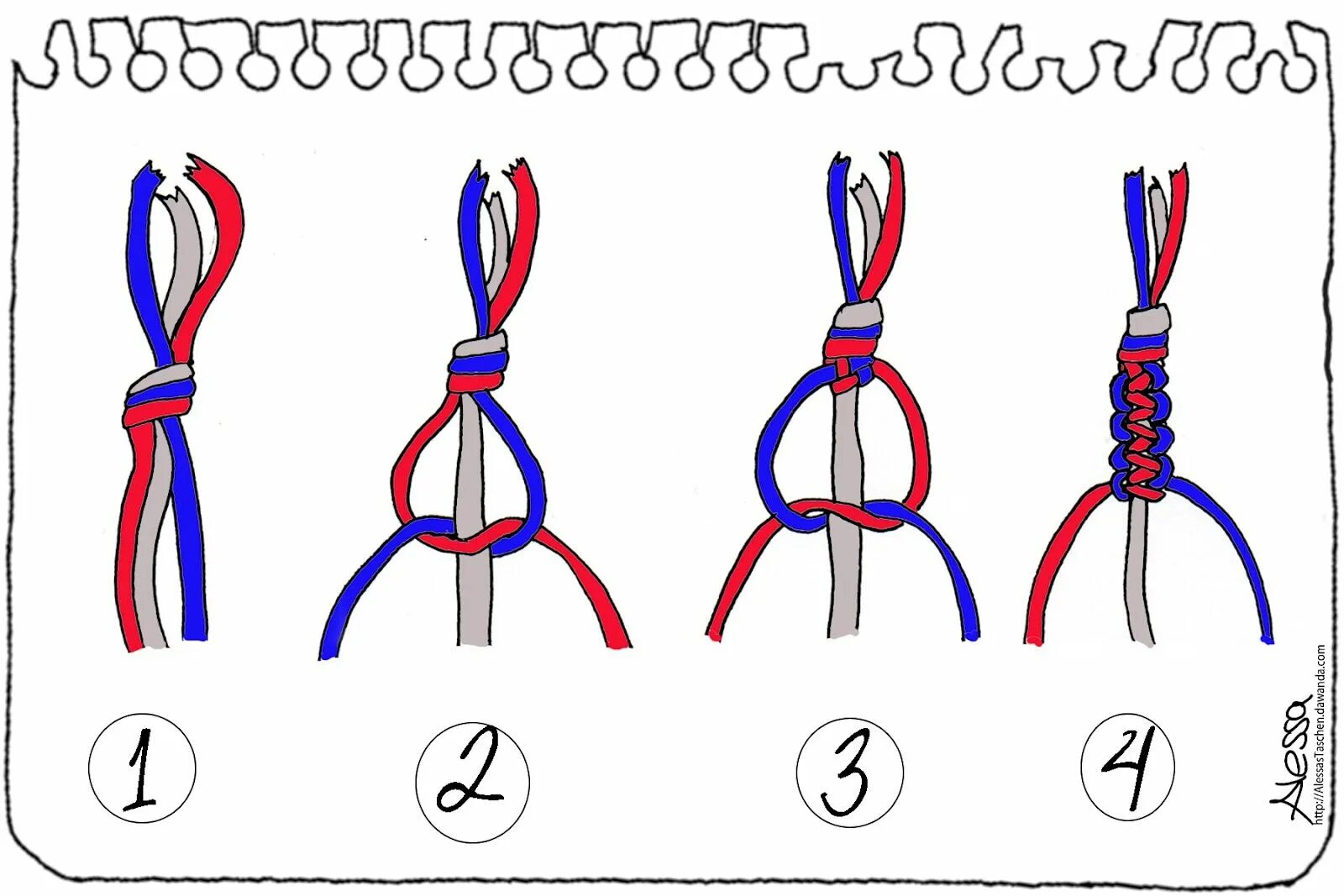 Плетение своими руками схемы для начинающих Alessas Blog: DIY - Macramé Knüpftechnik Diy armbänder knüpfen anleitung, Armbän