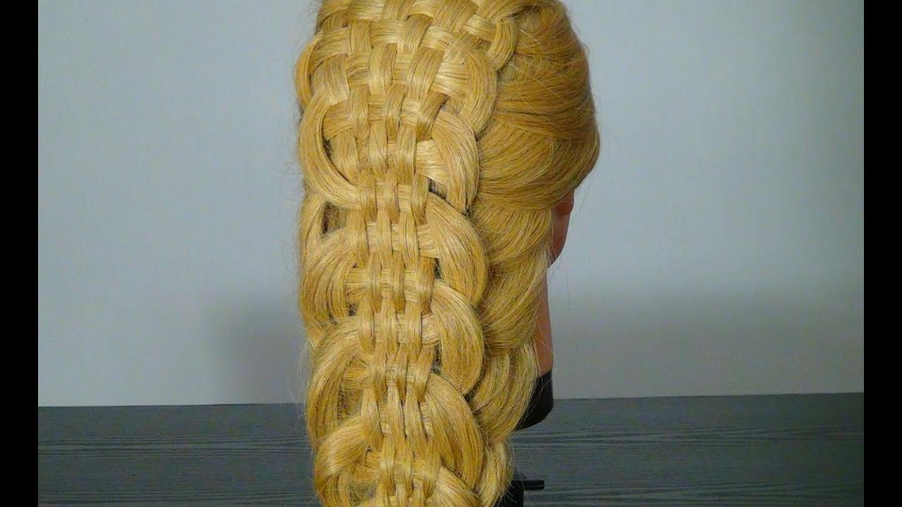 Плетения фото волосы Прическа с плетением на длинные волосы. Braided hairstyles tutorial - YouTube