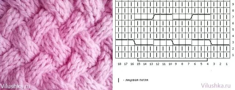 Плетенка спицами схемы Вязание спицами узор плетенка фото Duhi-Queen.ru