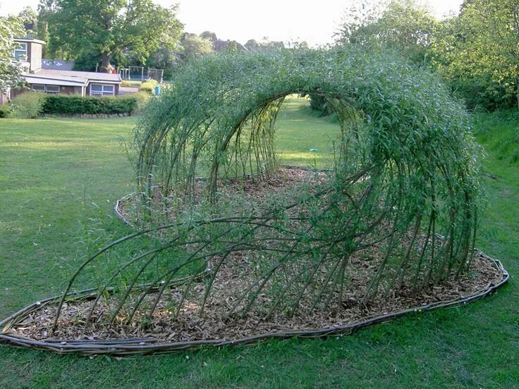 Плетеные ивы в ландшафтном дизайне фото Willow garden structure - More information Garden structures, Decorative garden 