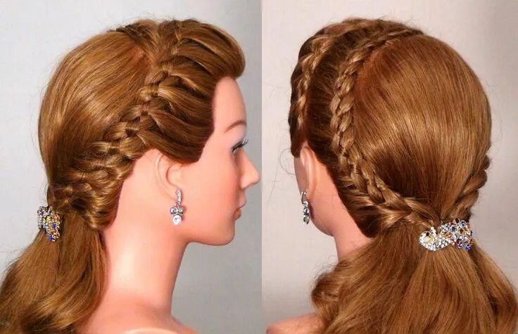 Плетеные прически на длинные волосы Braided hairstyle for every day Прически, Причудливые причёски, Плетеные прическ