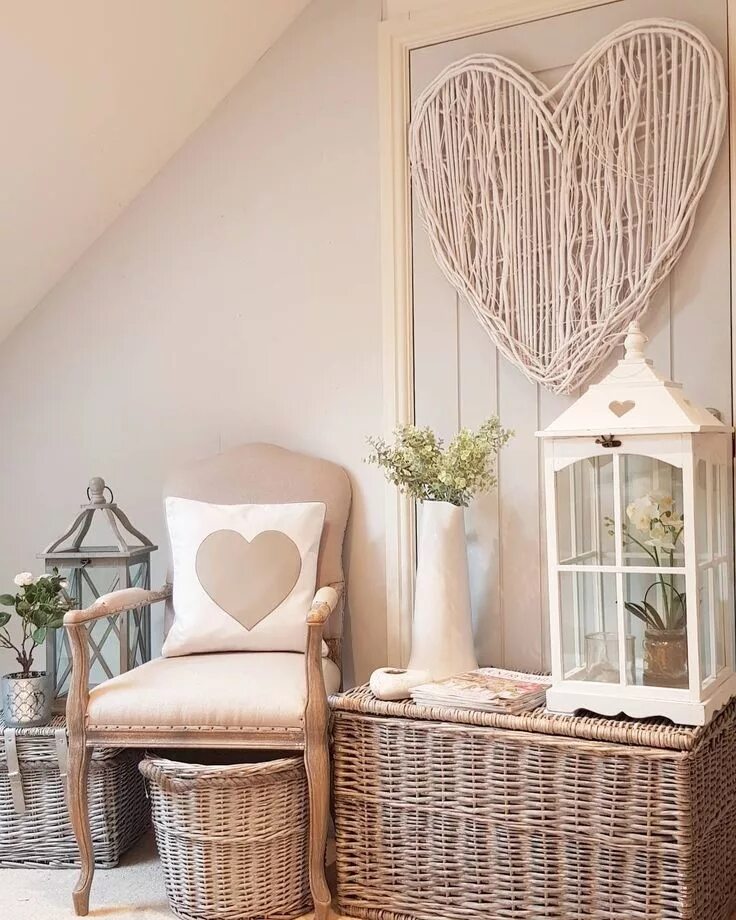 Плетеный декор для дома Stunning Willow Heart Lanterns for Beautiful Home Decor